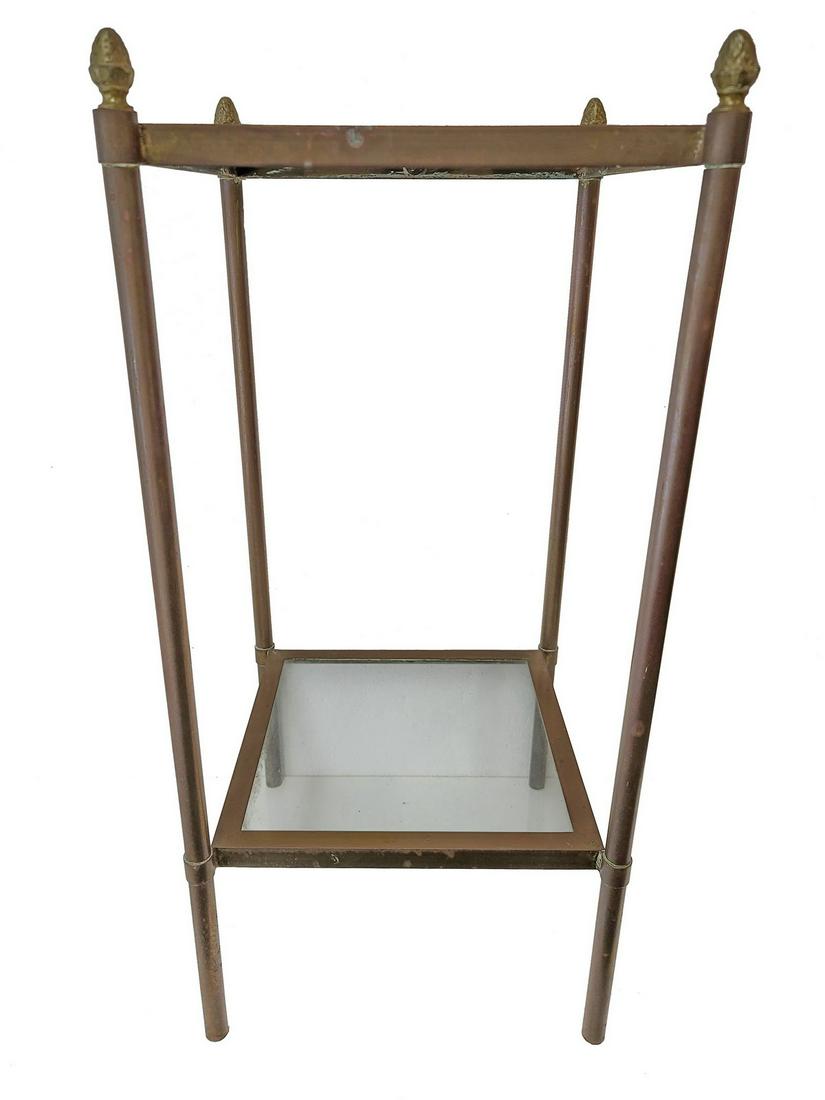 Vintage bronze & glass side table (1 of 5)