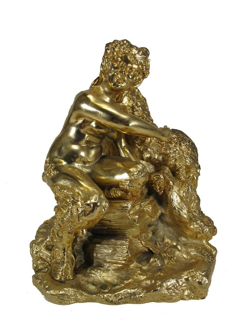 Antique European gilt bronze statue, signed J. BEZIER (1 of 8)