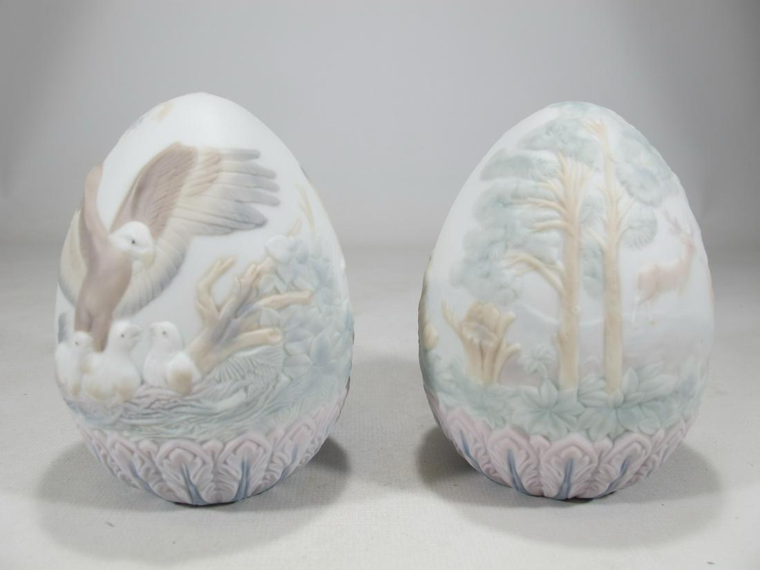 Lladro 17550 & 17552 Easter Eggs porcelain statues (1 of 9)