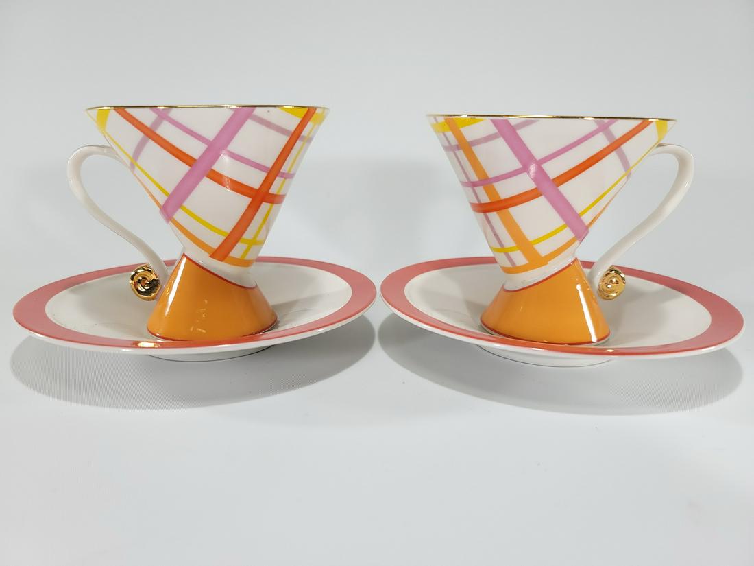Presentti, Italy pair of Art Deco porcelain cups (1 of 6)