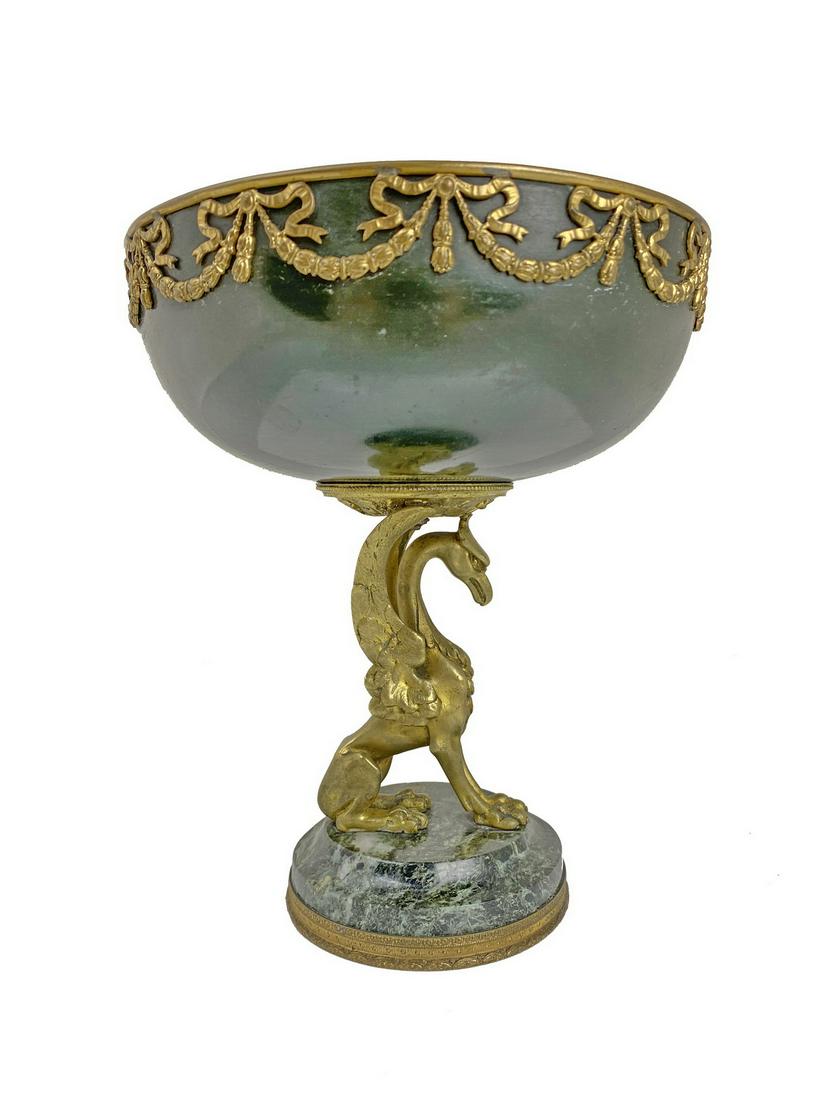 Antique French gilt bronze & marble centerpiece (1 of 6)