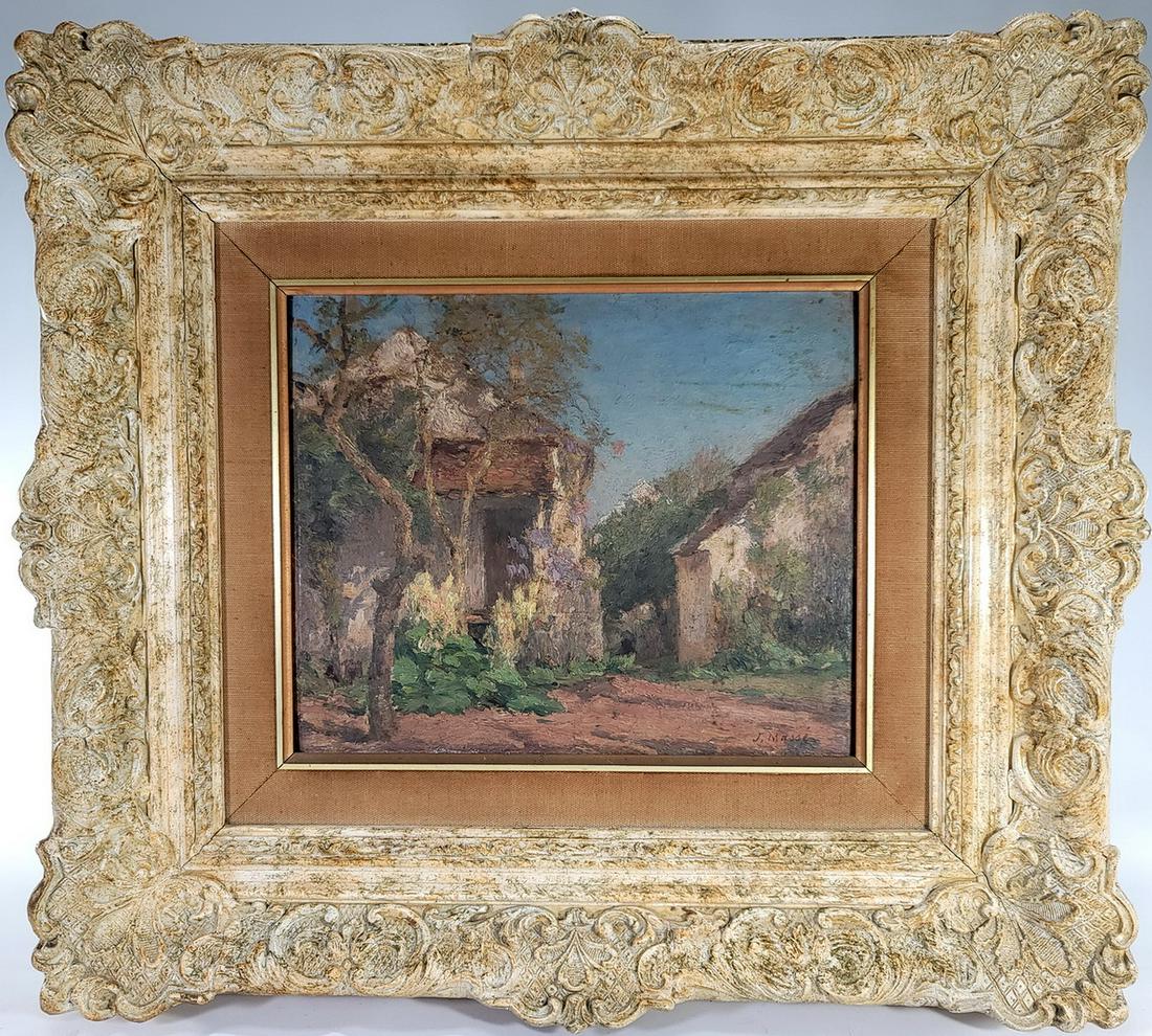 Jean Eugene Julien MASSE (1856-1950) French oil on wood (1 of 4)