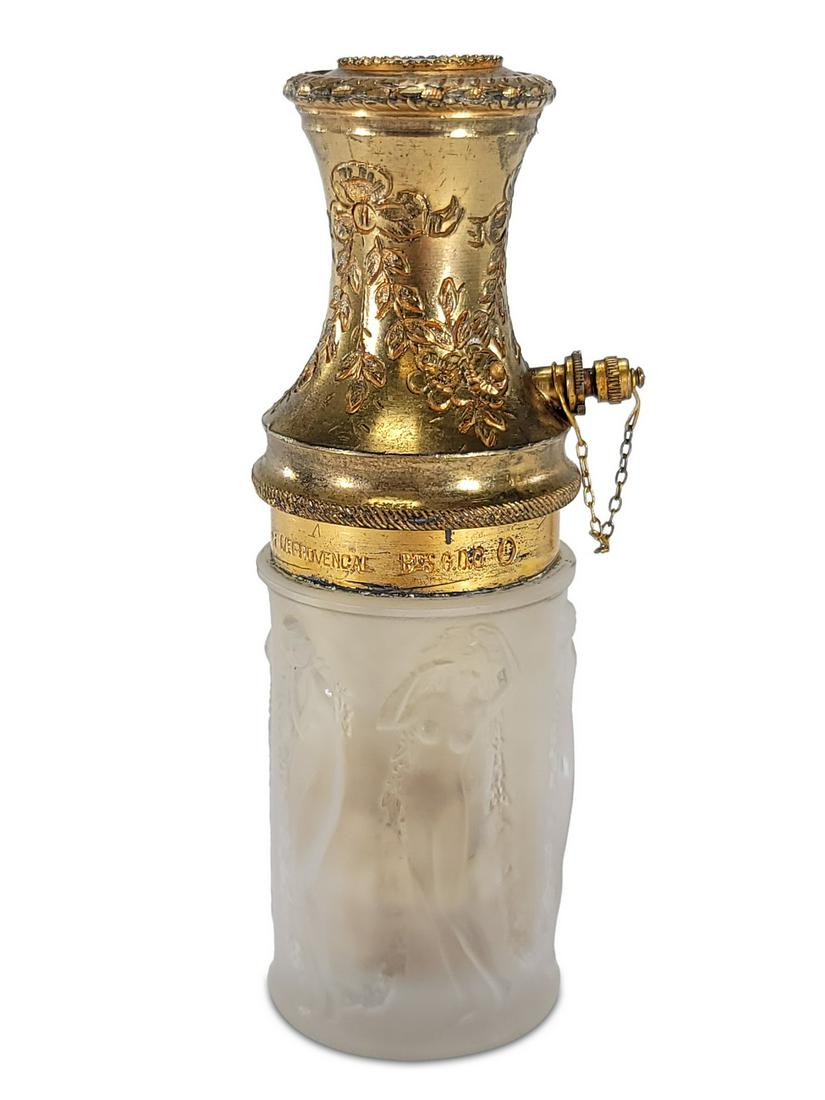 R, LALIQUE bronze & glass perfurm bottle (1 of 9)