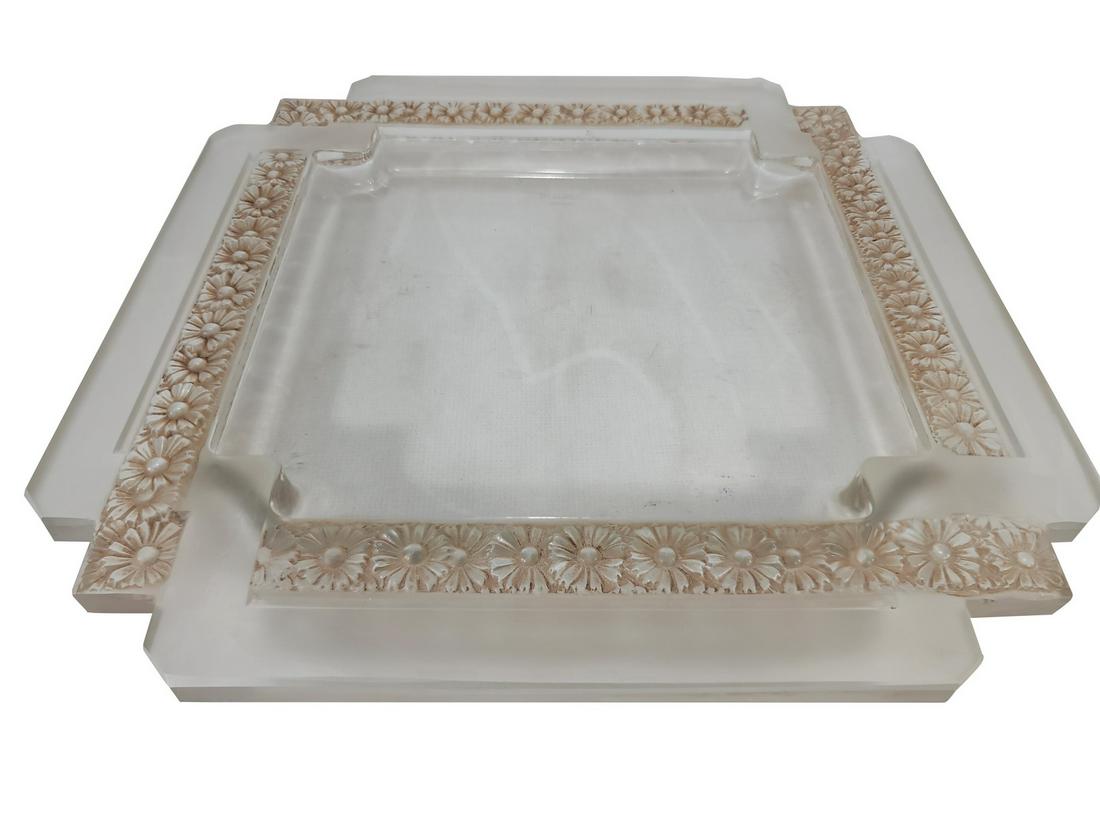 R. Lalique, France Art Deco Paquerette glass tray, (1 of 5)