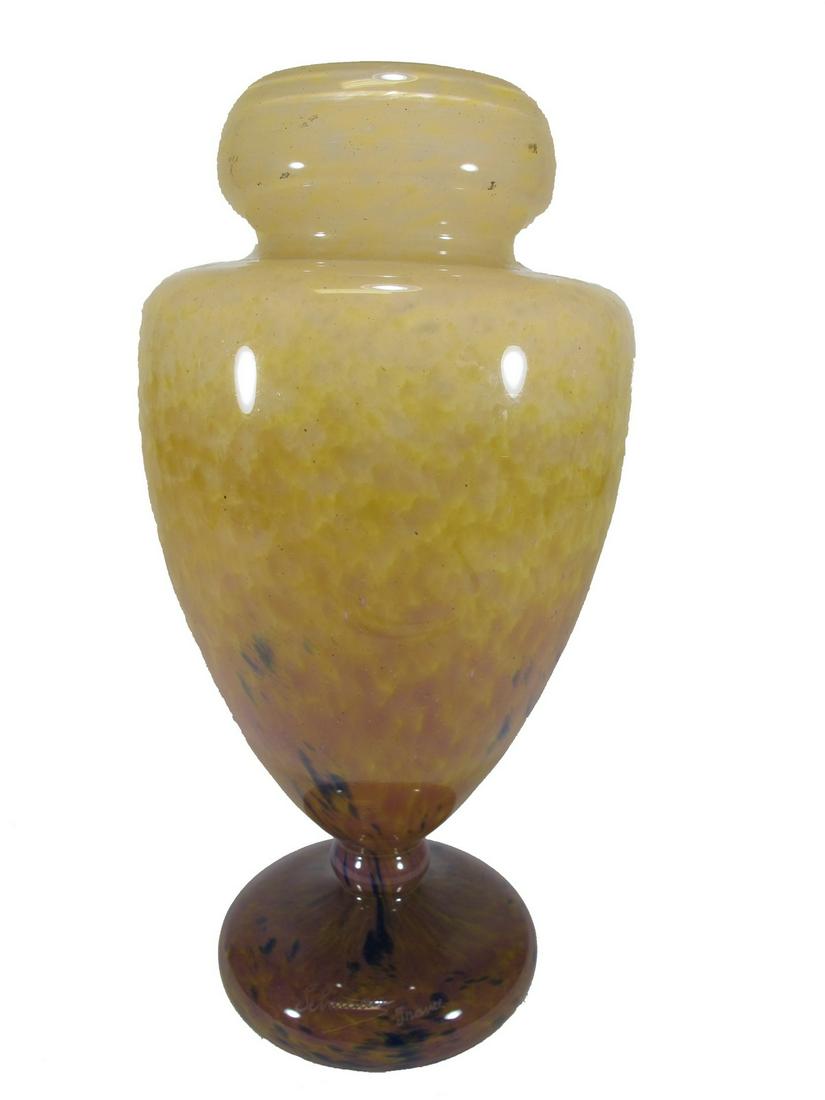 Antique French Schneider glass vase (1 of 7)