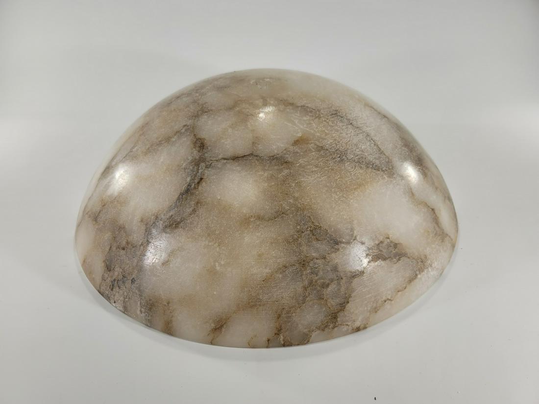 Vintage alabaster chandelier bowl shade (1 of 4)