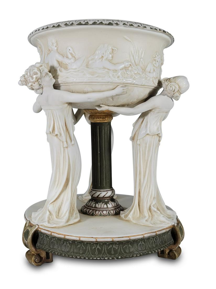 Antique probably German bisque porcelain centerpiece (1 of 5)