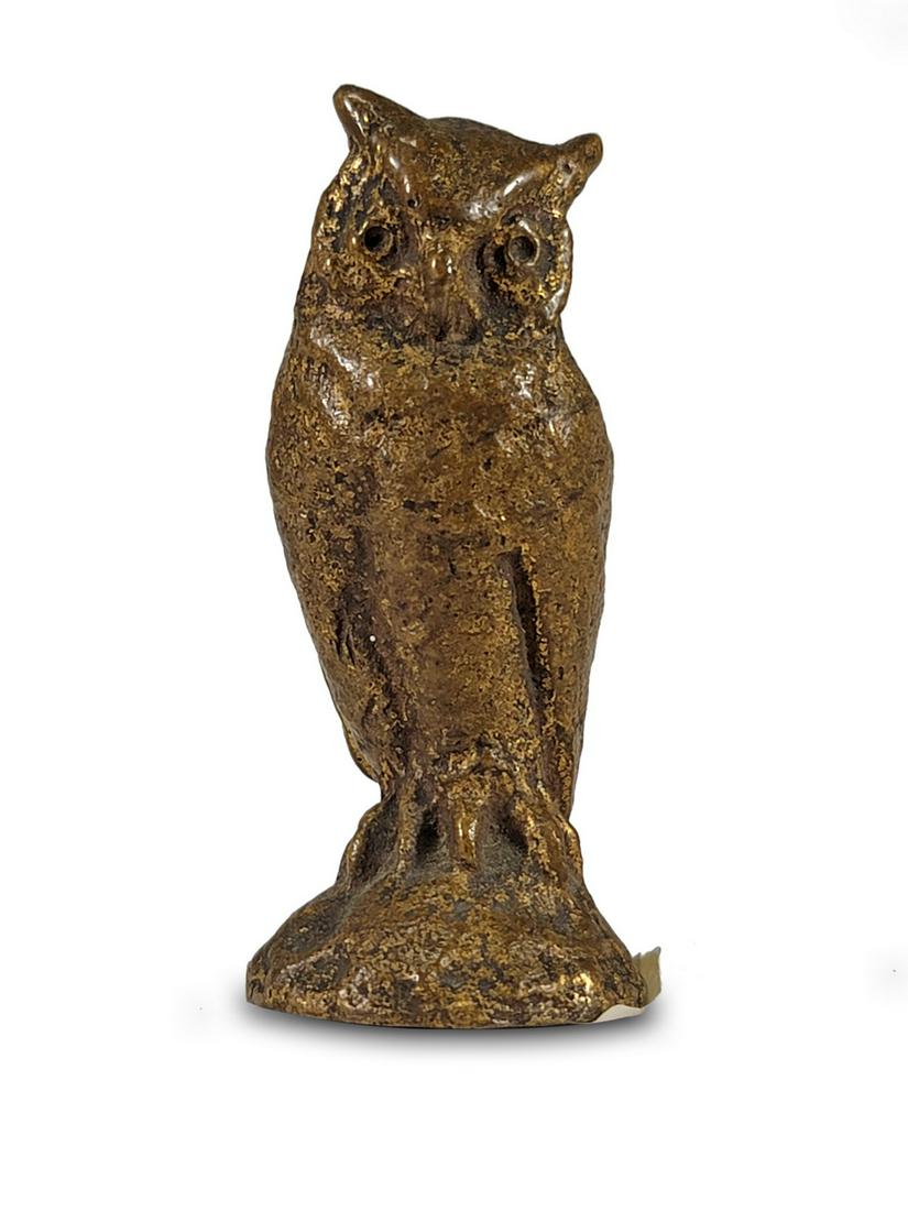 Tiffany Studios owl bronze sculpture paperweight (1 of 6)