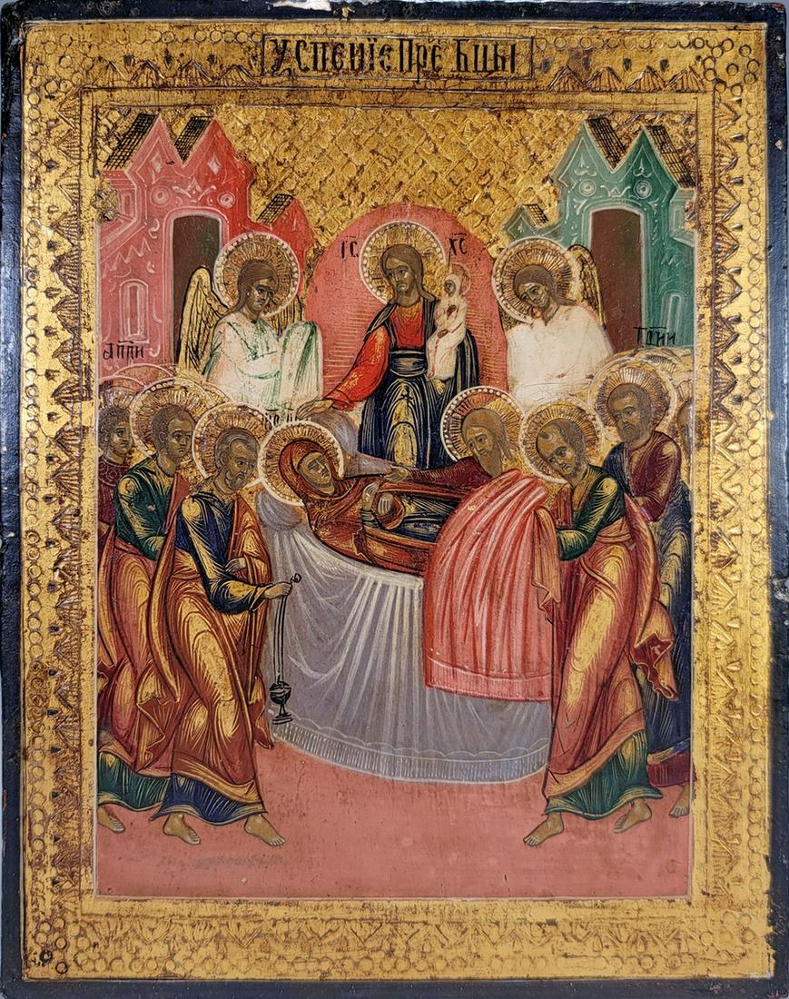 Antique Russian wood religious icon (1 of 6)