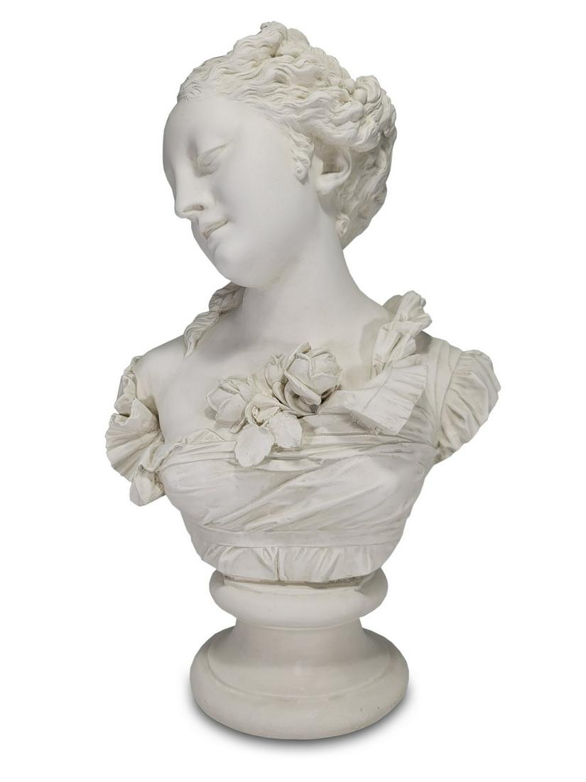 Vintage European plaster woman bust (1 of 6)