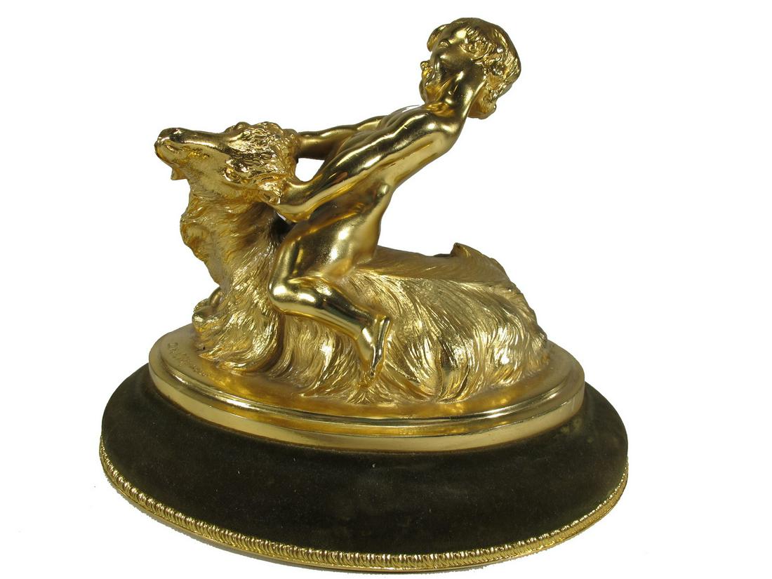 Signed Chiparus gilt bronze sculpture (1 of 6)