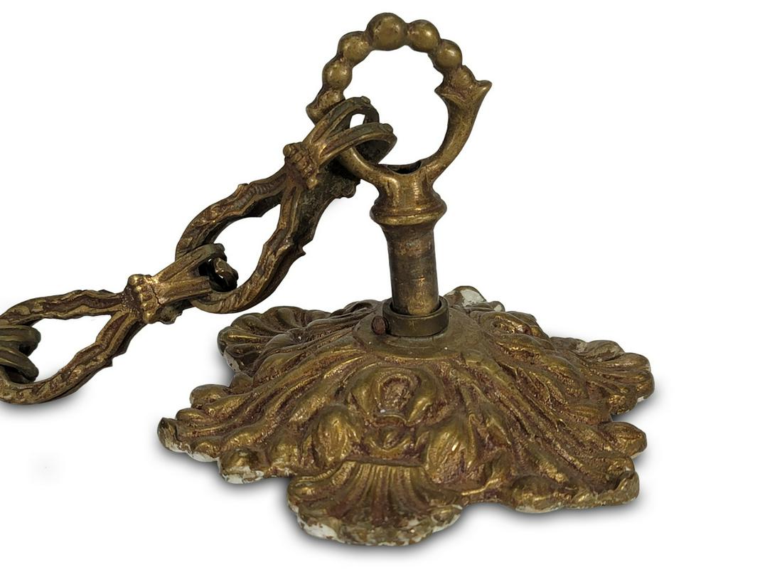 Antique bronze chandelier canopy with chain (1 of 4)