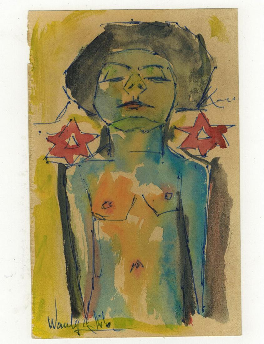 Seif WANLY (1906-1979) Egyptian artist watercolor: Seif WANLY (1906-1979) Egyptian artist watercolor. 3 3/4” H x 5 3/4” W. ANY INVOICE OVER $ 2,000.00 WE WILL ACCEPT PAYMENTS ONLY THROUGH CHECK OR BANK WIRE TRANSFER, SAME FOR INTERNATIONAL