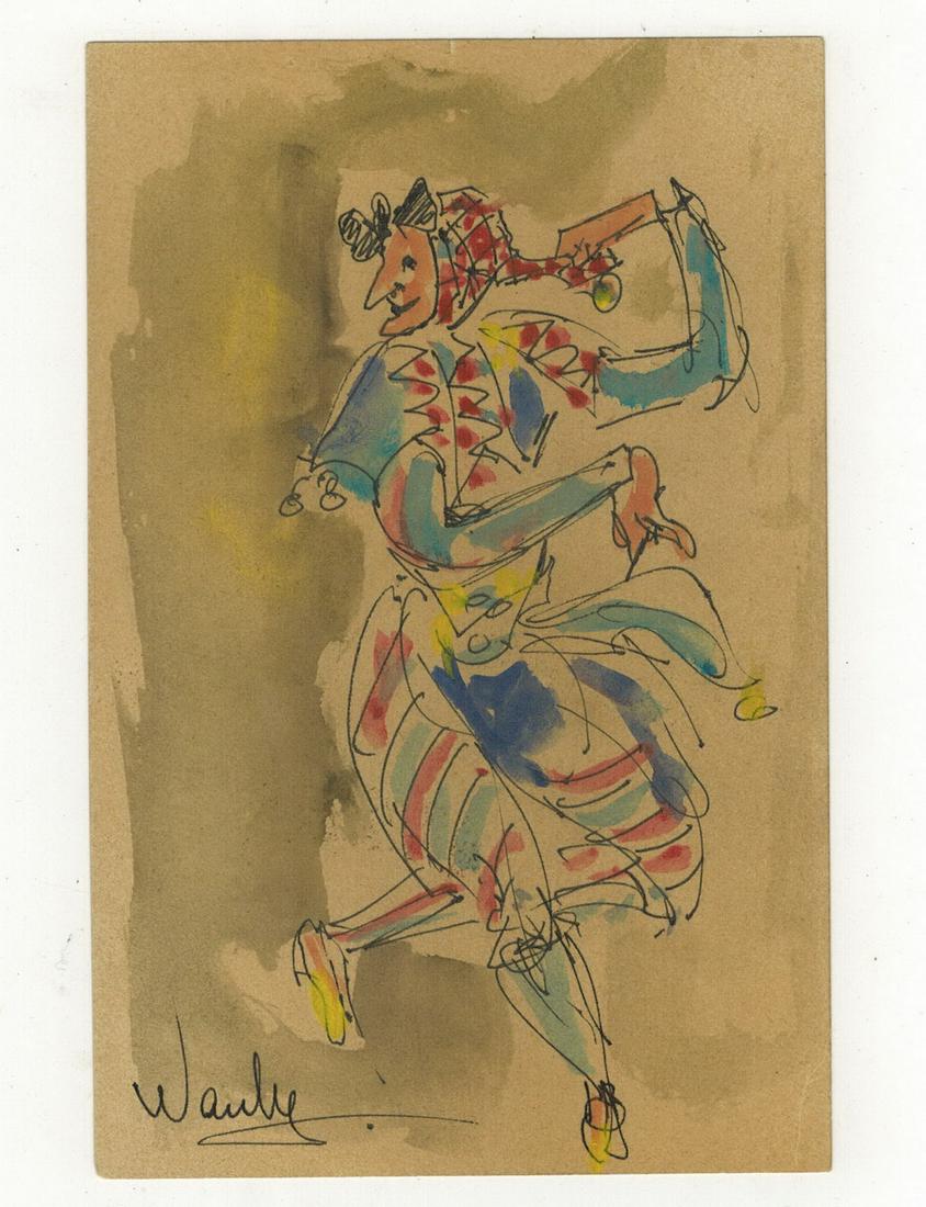 Seif WANLY (1906-1979) Egyptian artist watercolor: Seif WANLY (1906-1979) Egyptian artist watercolor. 3 3/4” H x 5 3/4” W. ANY INVOICE OVER $ 2,000.00 WE WILL ACCEPT PAYMENTS ONLY THROUGH CHECK OR BANK WIRE TRANSFER, SAME FOR INTERNATIONAL