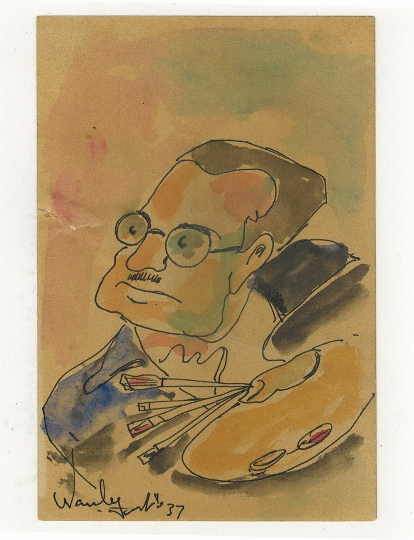 Seif WANLY (1906-1979) Egyptian artist watercolor: Seif WANLY (1906-1979) Egyptian artist watercolor. 3 3/4” H x 5 3/4” W. ANY INVOICE OVER $ 2,000.00 WE WILL ACCEPT PAYMENTS ONLY THROUGH CHECK OR BANK WIRE TRANSFER, SAME FOR INTERNATIONAL