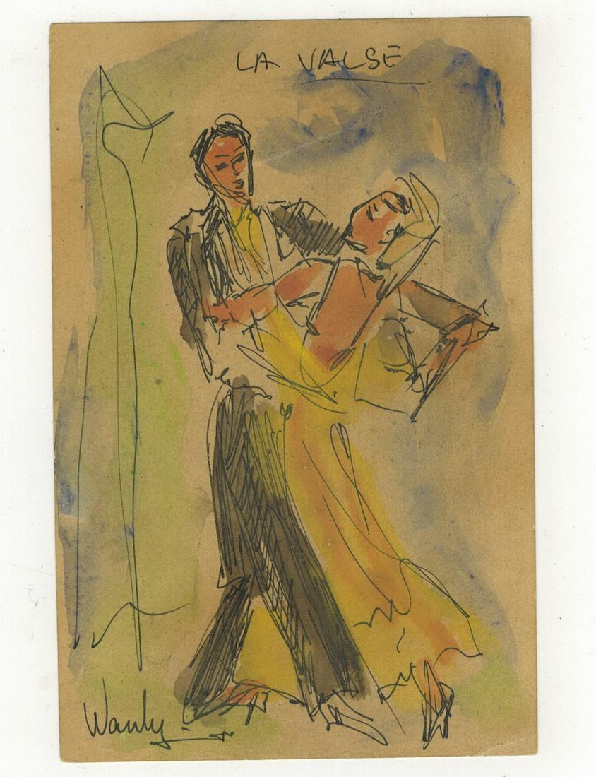 Seif WANLY (1906-1979) Egyptian artist watercolor: Seif WANLY (1906-1979) Egyptian artist watercolor. 3 3/4” H x 5 3/4” W. ANY INVOICE OVER $ 2,000.00 WE WILL ACCEPT PAYMENTS ONLY THROUGH CHECK OR BANK WIRE TRANSFER, SAME FOR INTERNATIONAL