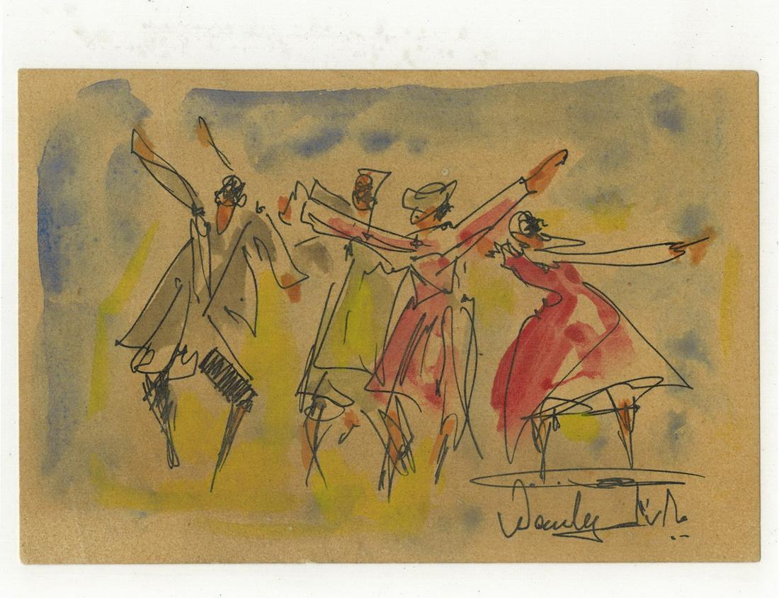 Seif WANLY (1906-1979) Egyptian artist watercolor: Seif WANLY (1906-1979) Egyptian artist watercolor. 3 3/4” H x 5 3/4” W. ANY INVOICE OVER $ 2,000.00 WE WILL ACCEPT PAYMENTS ONLY THROUGH CHECK OR BANK WIRE TRANSFER, SAME FOR INTERNATIONAL