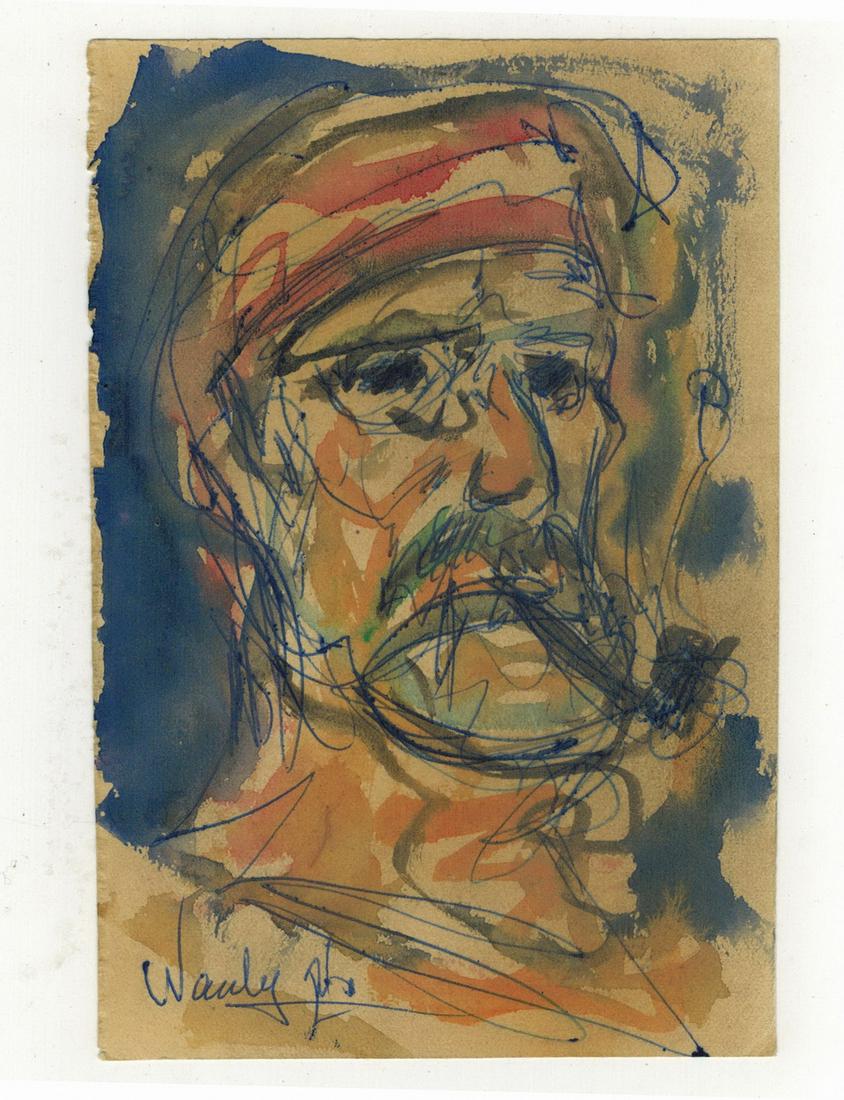 Seif WANLY (1906-1979) Egyptian artist watercolor: Seif WANLY (1906-1979) Egyptian artist watercolor. 3 3/4” H x 5 3/4” W. ANY INVOICE OVER $ 2,000.00 WE WILL ACCEPT PAYMENTS ONLY THROUGH CHECK OR BANK WIRE TRANSFER, SAME FOR INTERNATIONAL