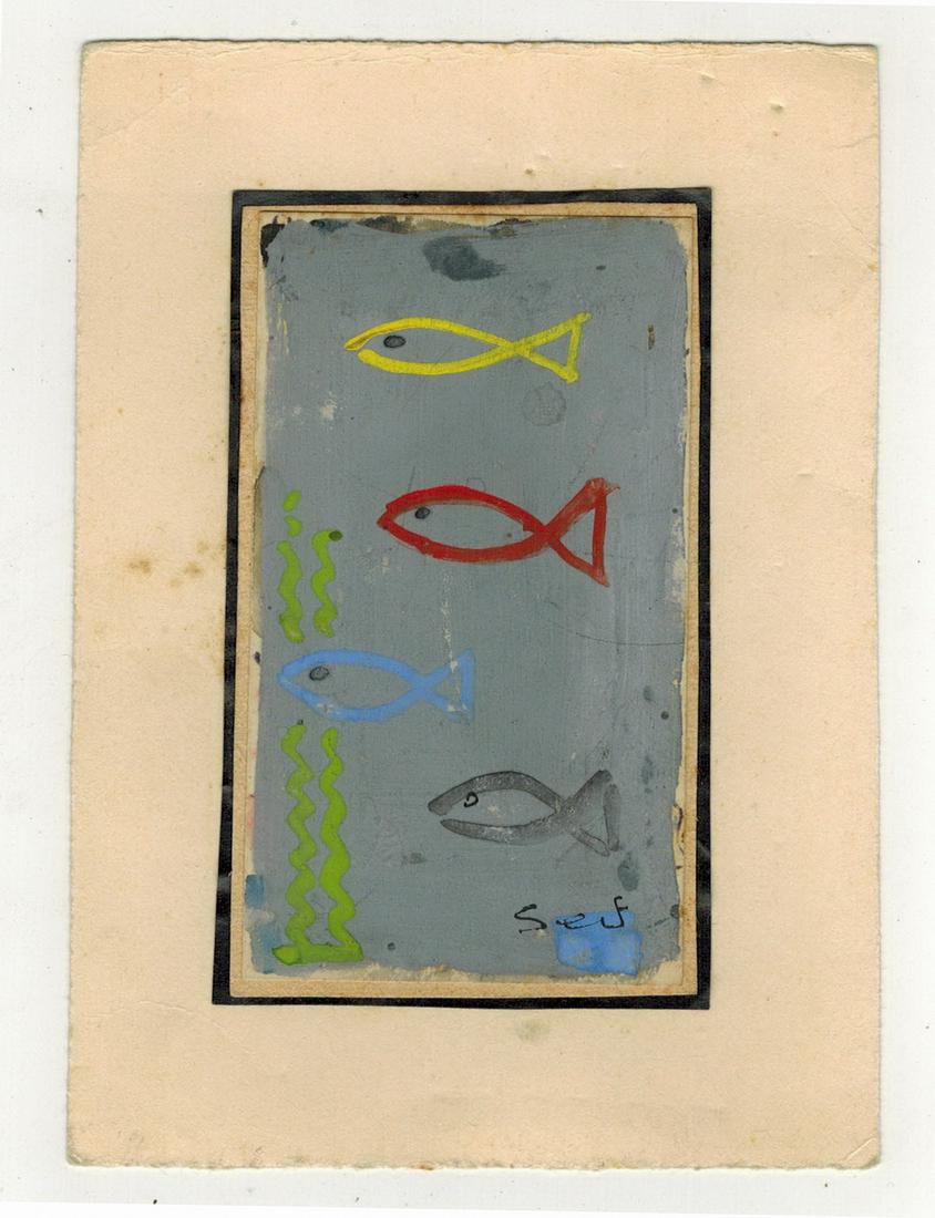 Seif WANLY (1906-1979) Egyptian artist watercolor: Seif WANLY (1906-1979) Egyptian artist watercolor. 4 7/8” H x 3 3/8” W. ANY INVOICE OVER $ 2,000.00 WE WILL ACCEPT PAYMENTS ONLY THROUGH CHECK OR BANK WIRE TRANSFER, SAME FOR INTERNATIONAL