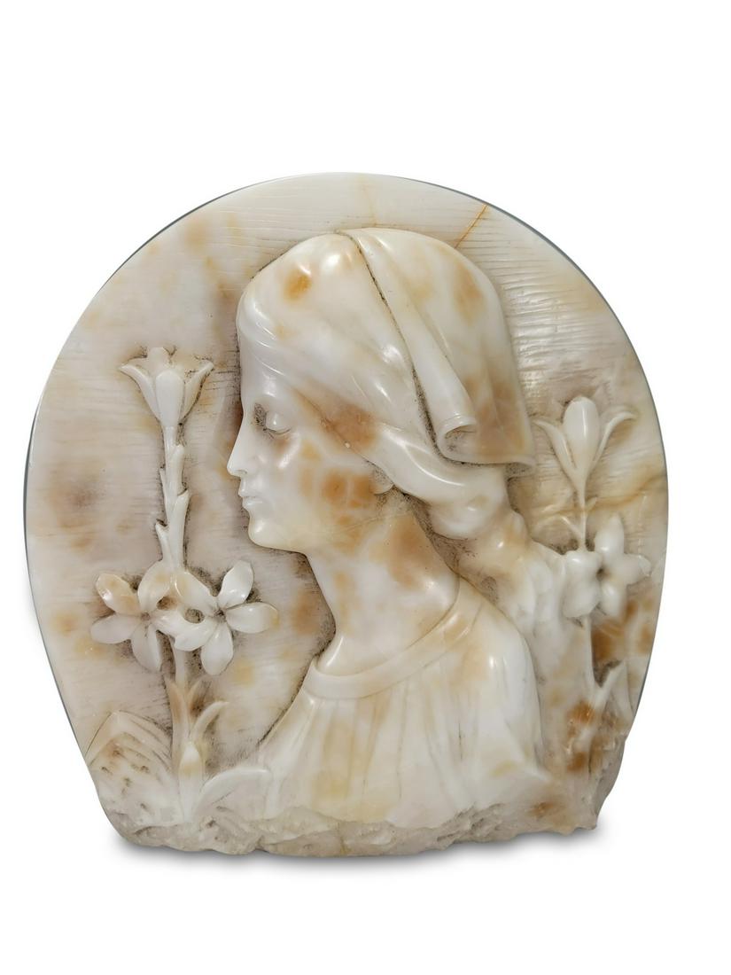 Antique European carved alabaster sculpture (1 of 4)