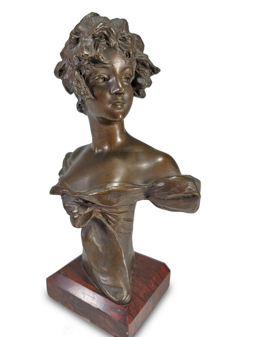 Georges VAN DER STRAETEN (1856-1928) bronze bust (1 of 6)