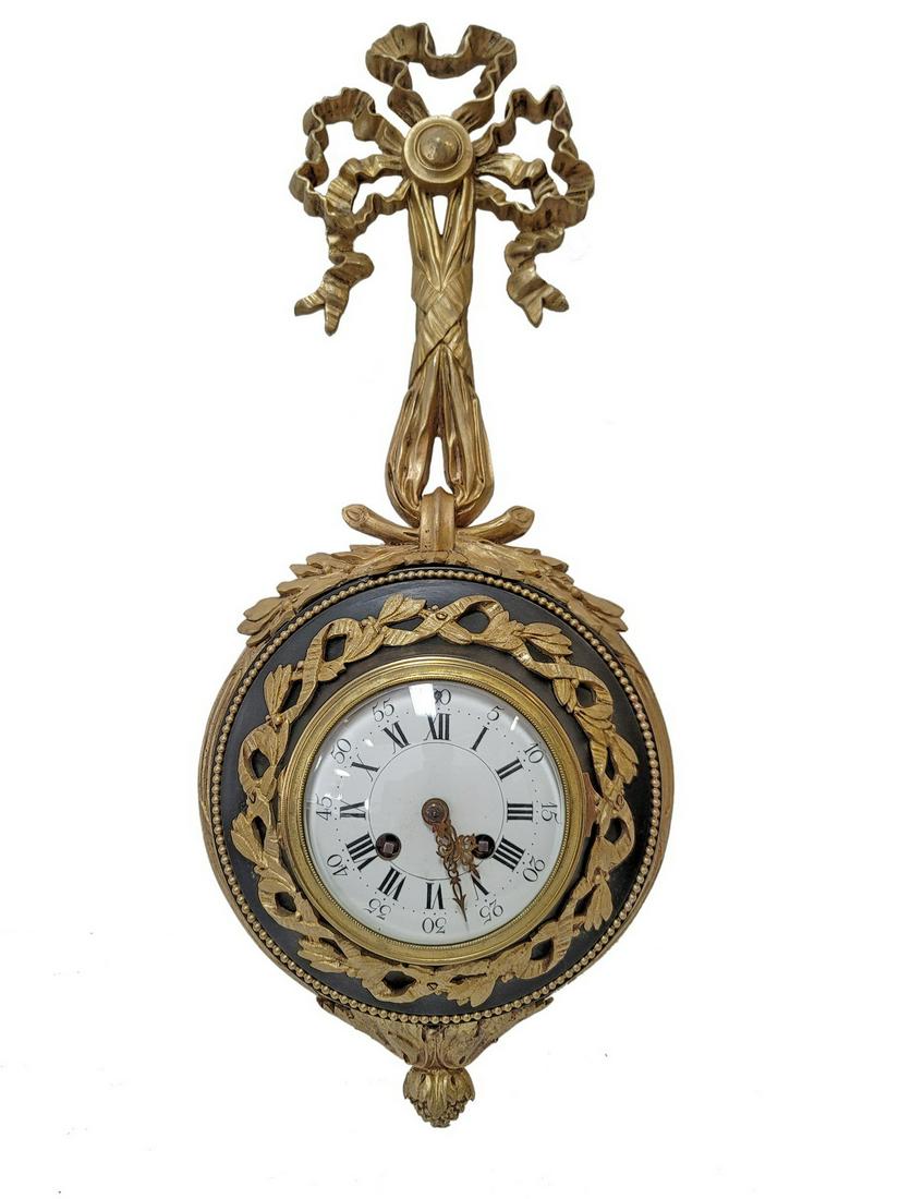 Antique French Marti bronze wall clock (1 of 7)