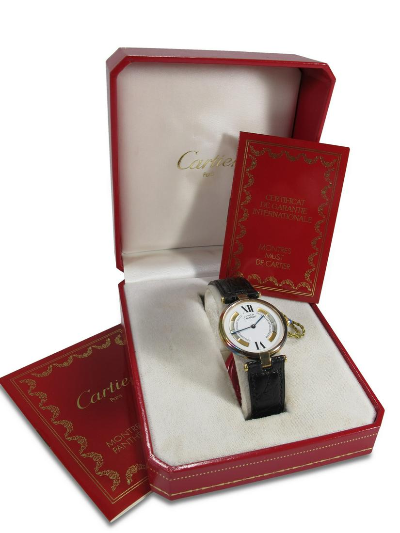 Must de Cartier 925 gilt silver ladies watch (1 of 5)