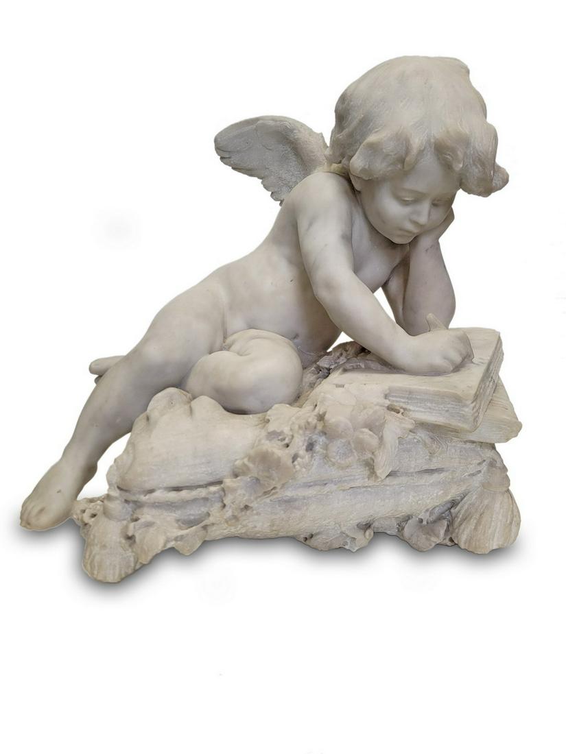 19th C European carrara marble sculpture (1 of 4)