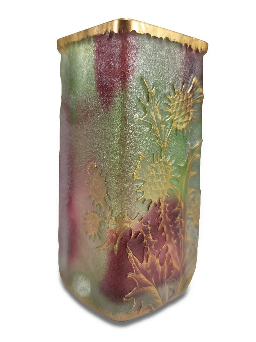 Daum Nancy cameo glass small vase (1 of 6)