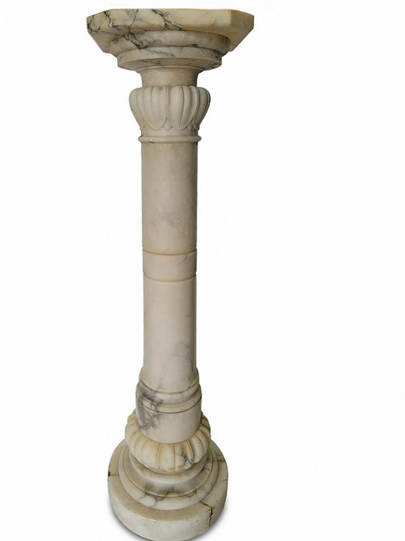 Antique French alabaster pedestal (1 of 6)