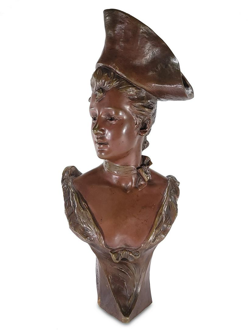 Georges VAN DER STRAETEN (1856-1928) bronze bust (1 of 7)