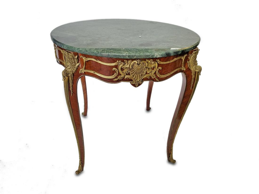 Antique French bronze ormolu round table (1 of 6)