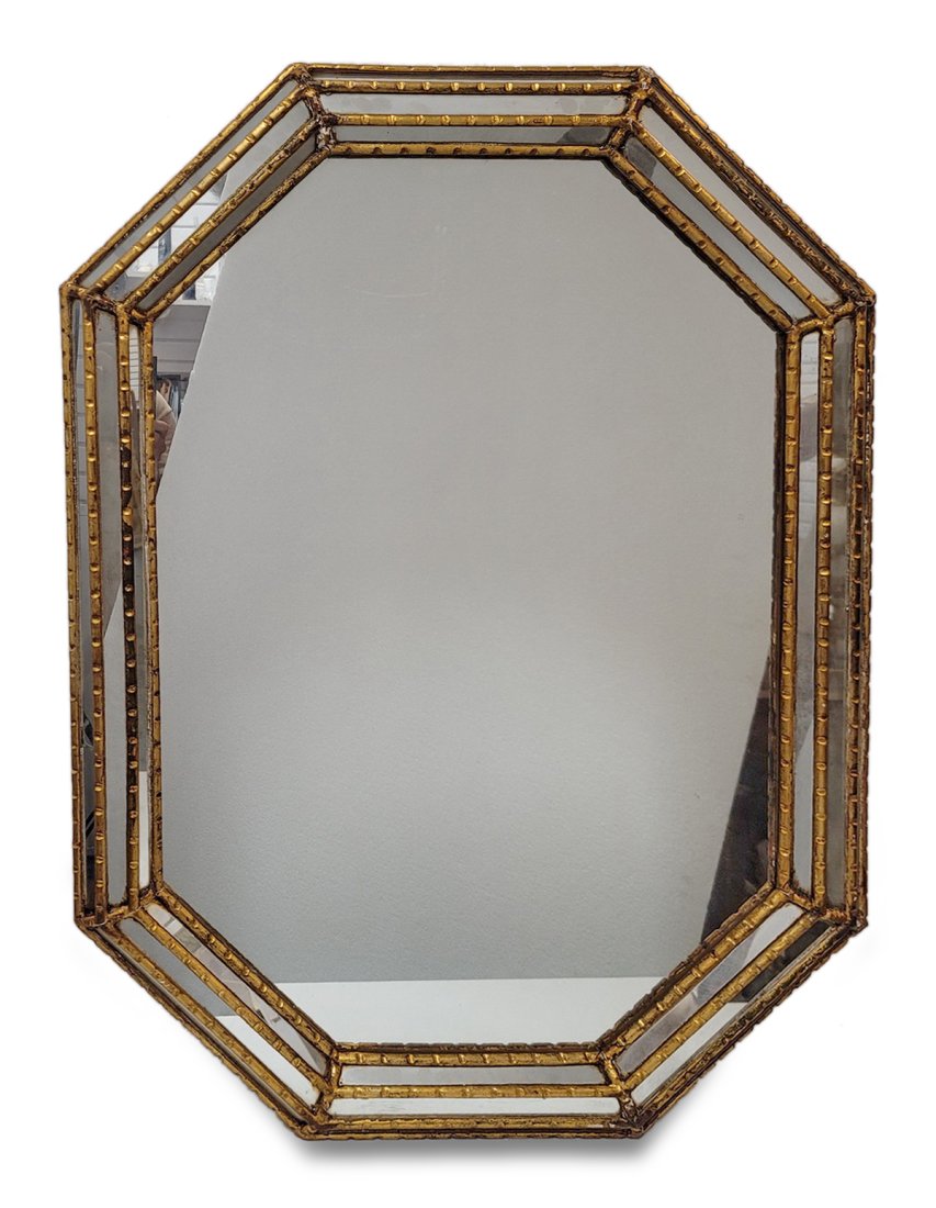 Vintage gilt wood wall mirror (1 of 3)