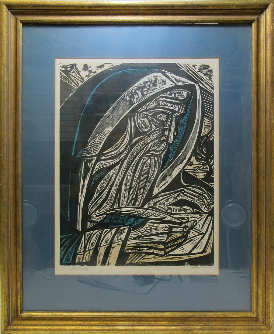 Irving Amen woodcut print (1 of 4)