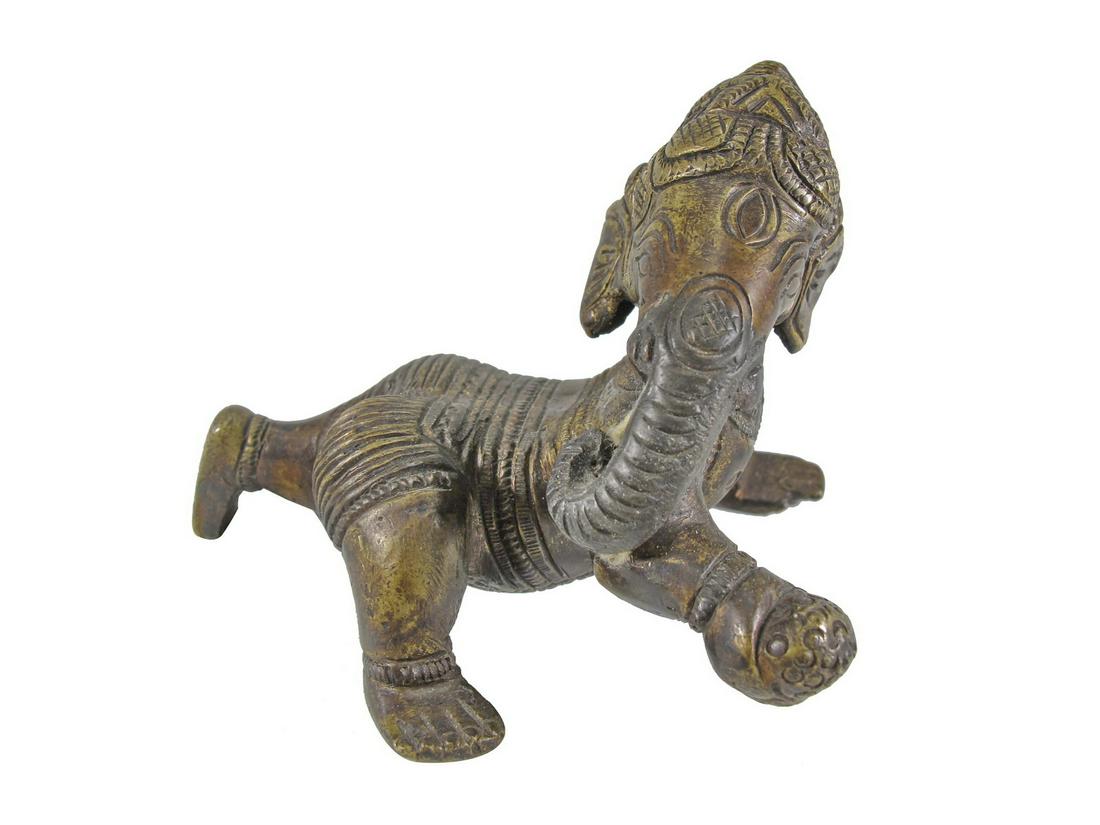 Antique Tai elephant bronze statue (1 of 6)