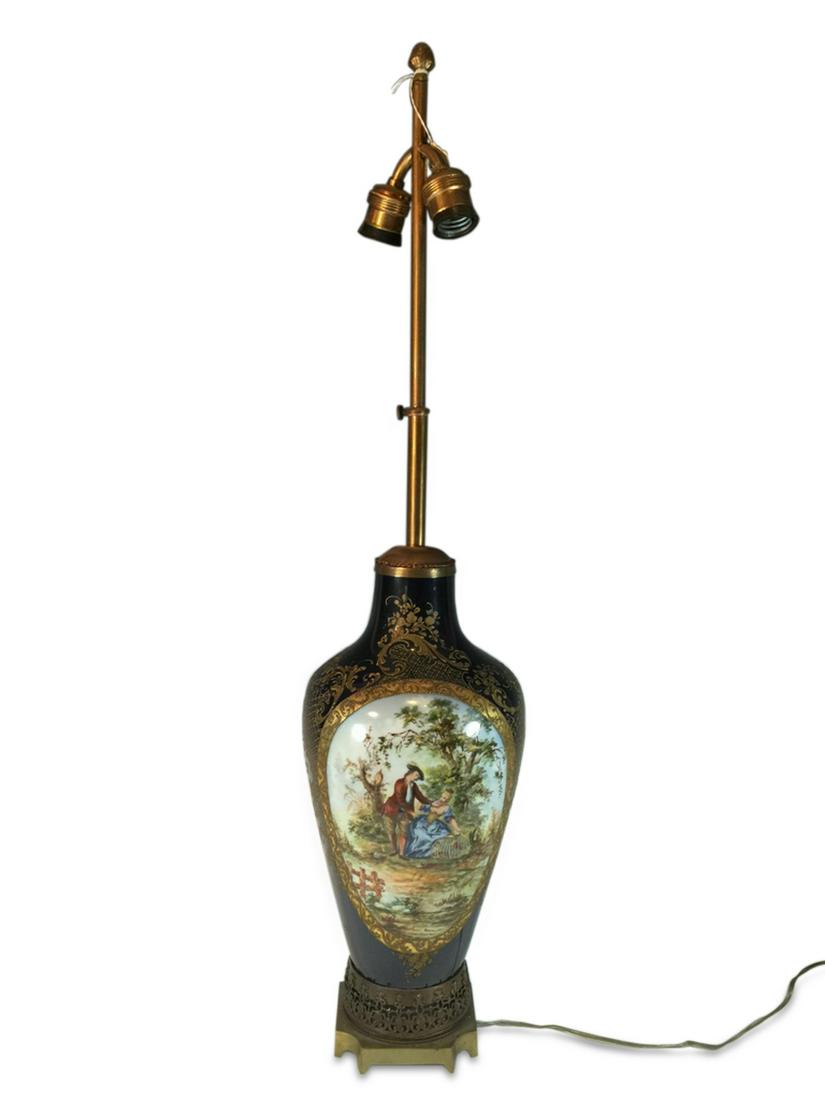 Great Antique Limoges porcelain table lamp (1 of 7)