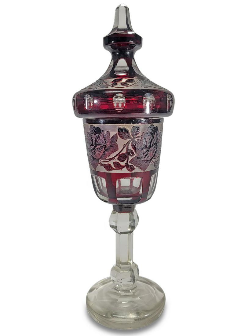 Probably Czech Bohemia crystal jar (1 of 6)