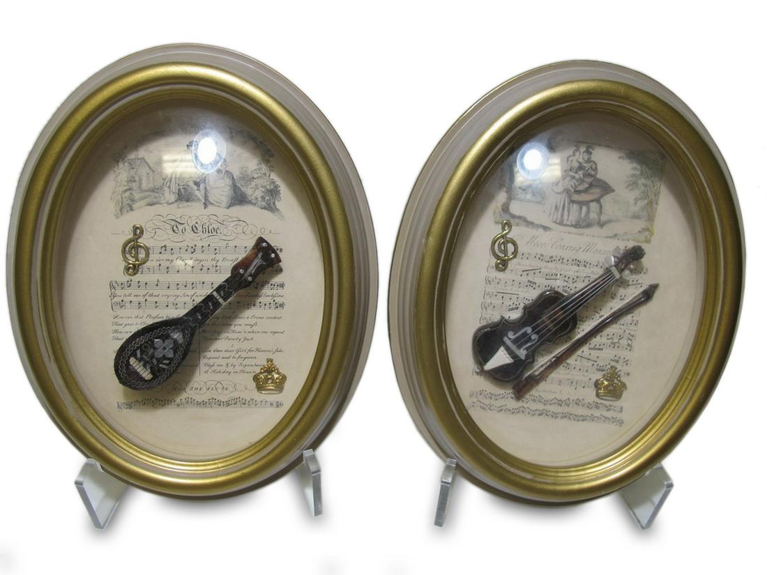 Vintage pair of Sungott Art Studios shadowbox Miniature (1 of 10)