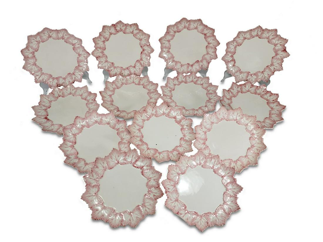 Set of 13 porcelain plates from Portugal: Set of 13 porcelain plates from Portugal. 8 1/2” diameter. ANY INVOICE OVER $ 2,000.00 WE WILL ACCEPT PAYMENTS ONLY THROUGH CHECK OR BANK WIRE TRANSFER, SAME FOR INTERNATIONAL BUYERS. IF YOU PAY