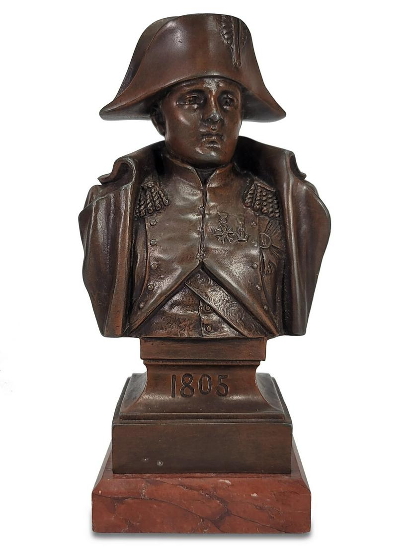 Charles DE FRANOZ (1850-1908) Napoleon spelter bust (1 of 5)