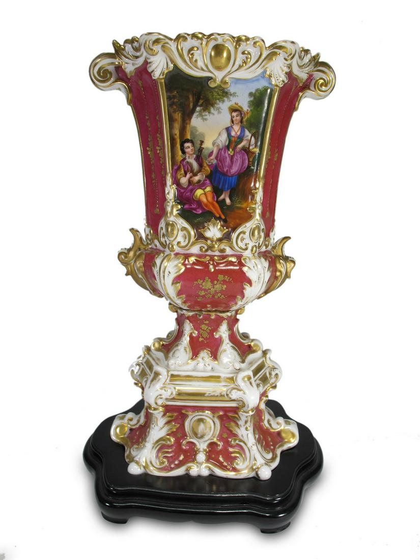 Antique French hand painted porcelain vase (1 of 7)