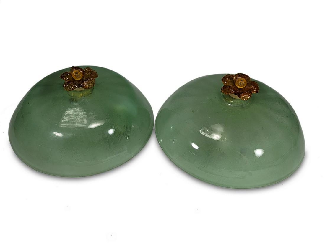 Signed Zuiver Grigio pair of glass ceiling lights (1 of 5)