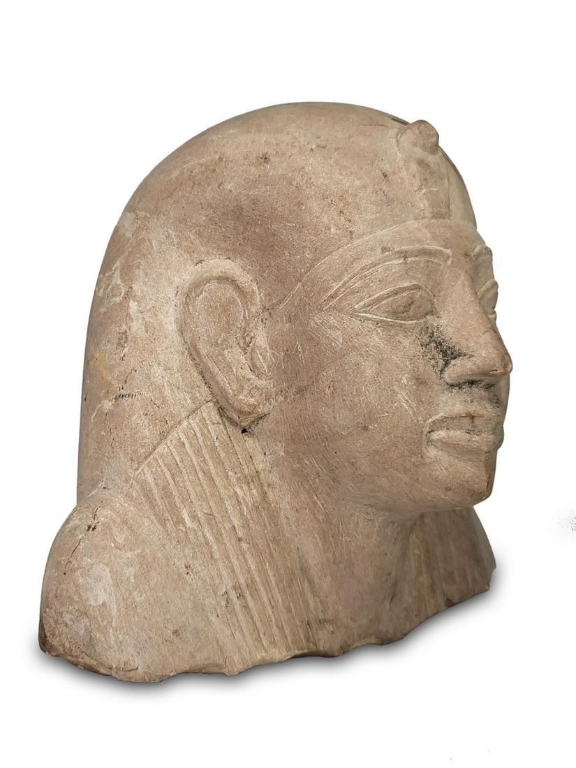 Ancient Egyptian stone head sculpture (1 of 7)
