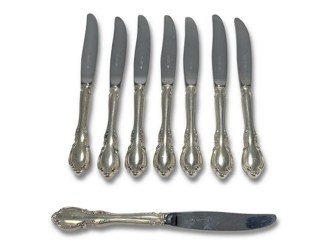 Towle sterling handles set of 8 knives (1 of 3)