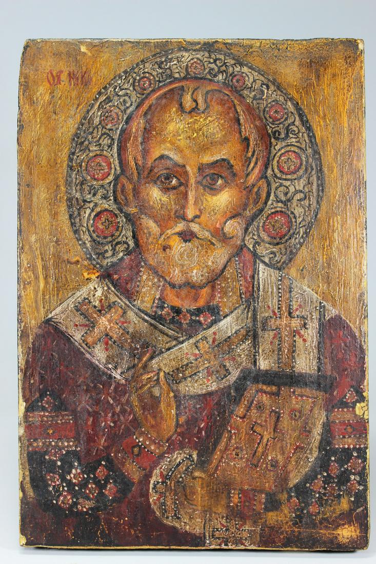 Antique probably Russian wood Icon (1 of 4)