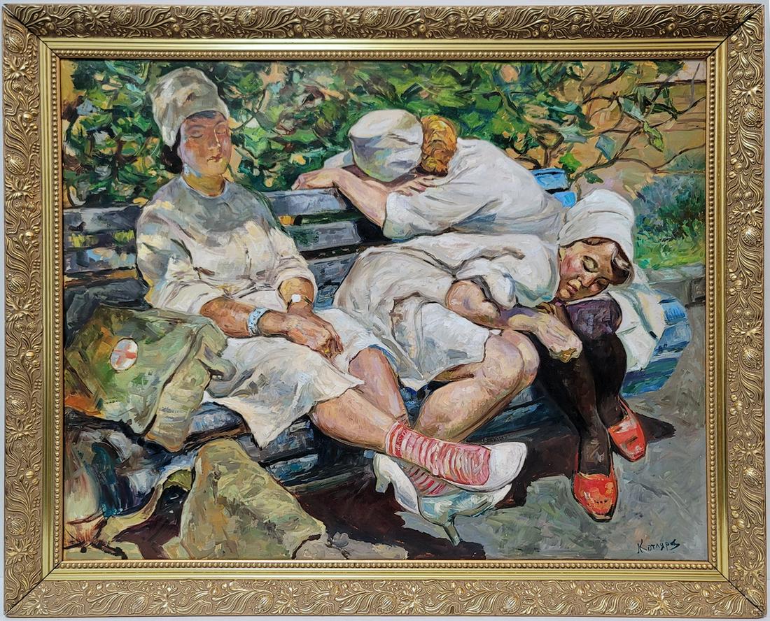 After Lev Kotlyarov (1925-2007) Russian oil on canvas (1 of 3)