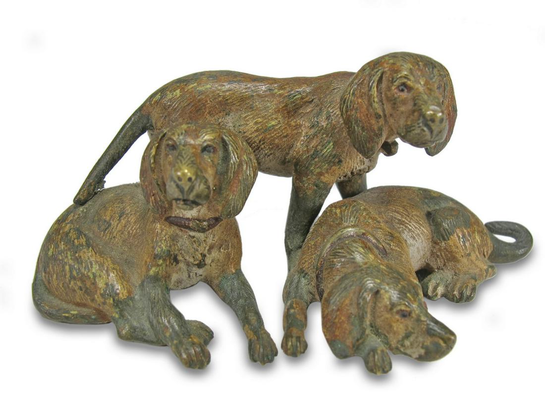 Vintage Vienna bronze dogs sculpture (1 of 4)