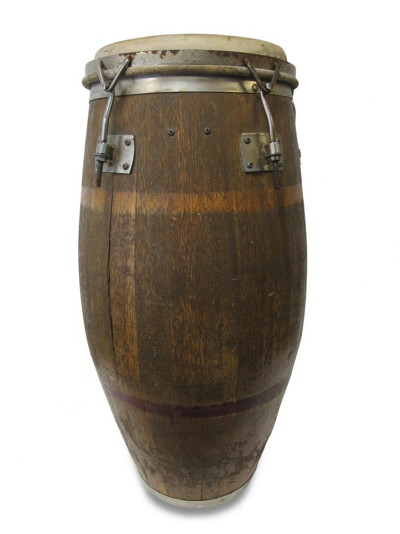Vintage large wooden Bongo drum (1 of 5)