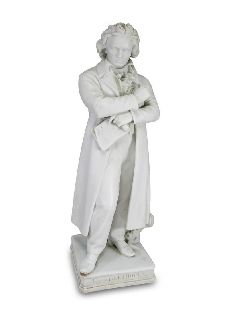 Antique French Beethoven bisque statue (1 of 7)