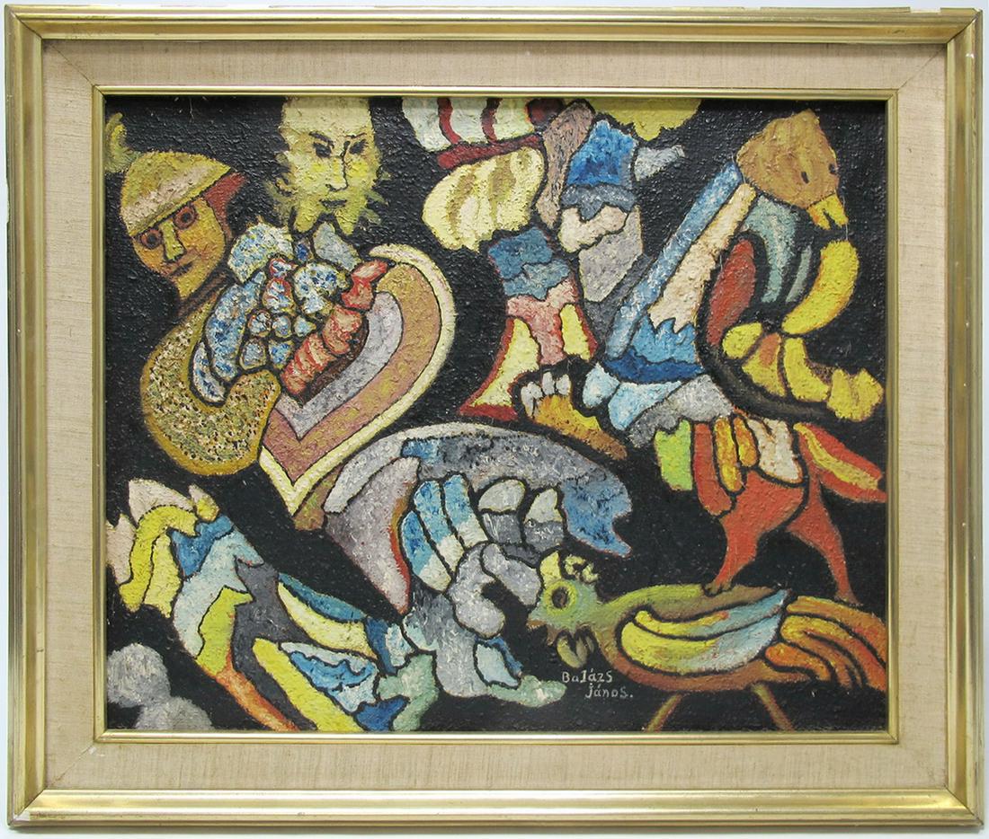 Janos BALAZS (1905-1977) Hungarian oil on canvas (1 of 4)
